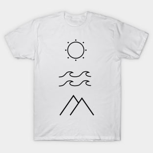 Sun Waves Mountains T-Shirt